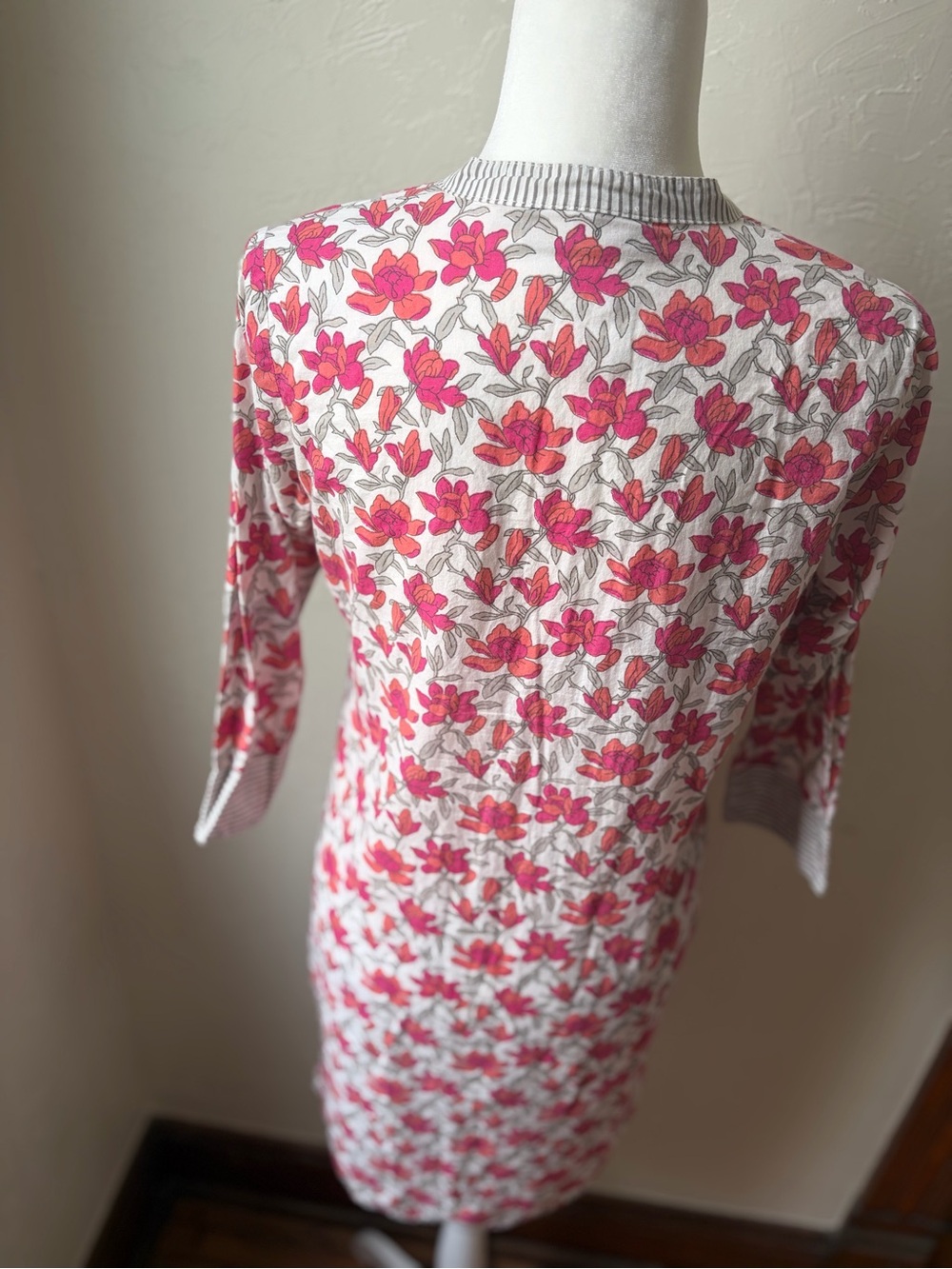 UTSA by Westside Floral Cotton Kurta Tunic Top Pink Small - Picture 7 of 8